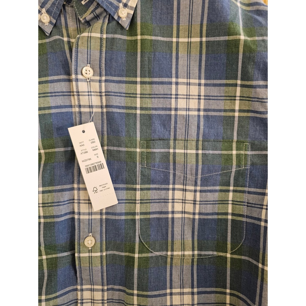 J.Crew Secret Wash Organic‎ Cotton Plaid Shirt Button Down Preppy Mens S - Picture 5 of 7